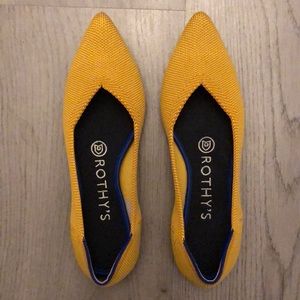 Rothy’s flats - The Point - Marigold / yellow - Size 6